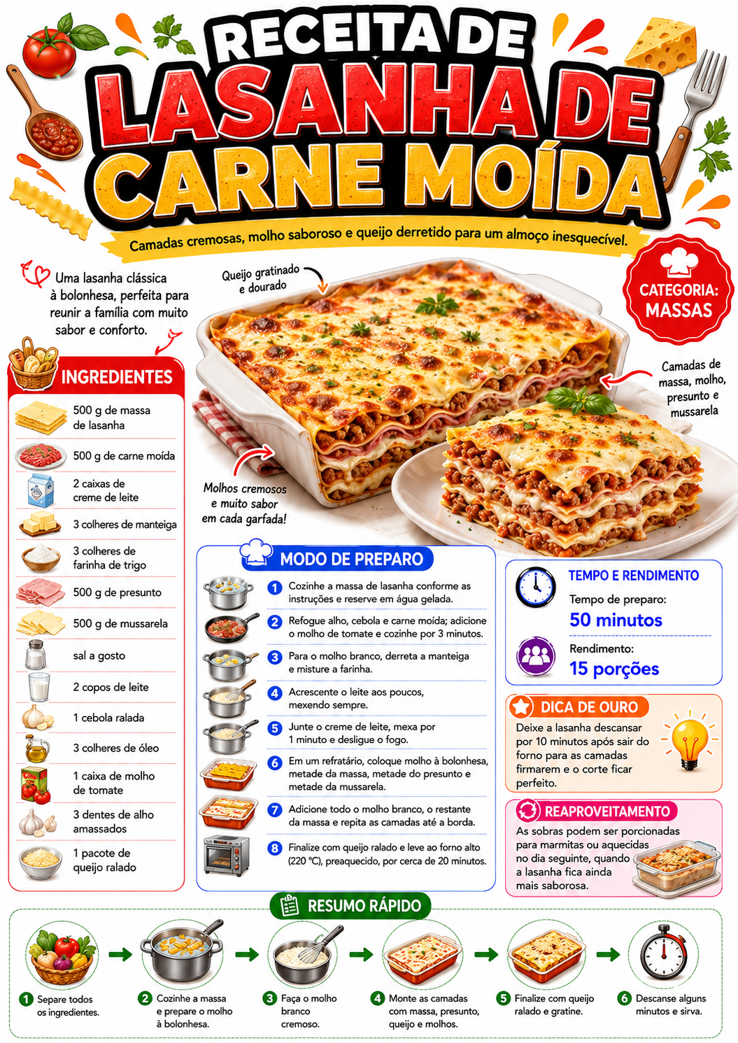 Lasanha de Carne Moída