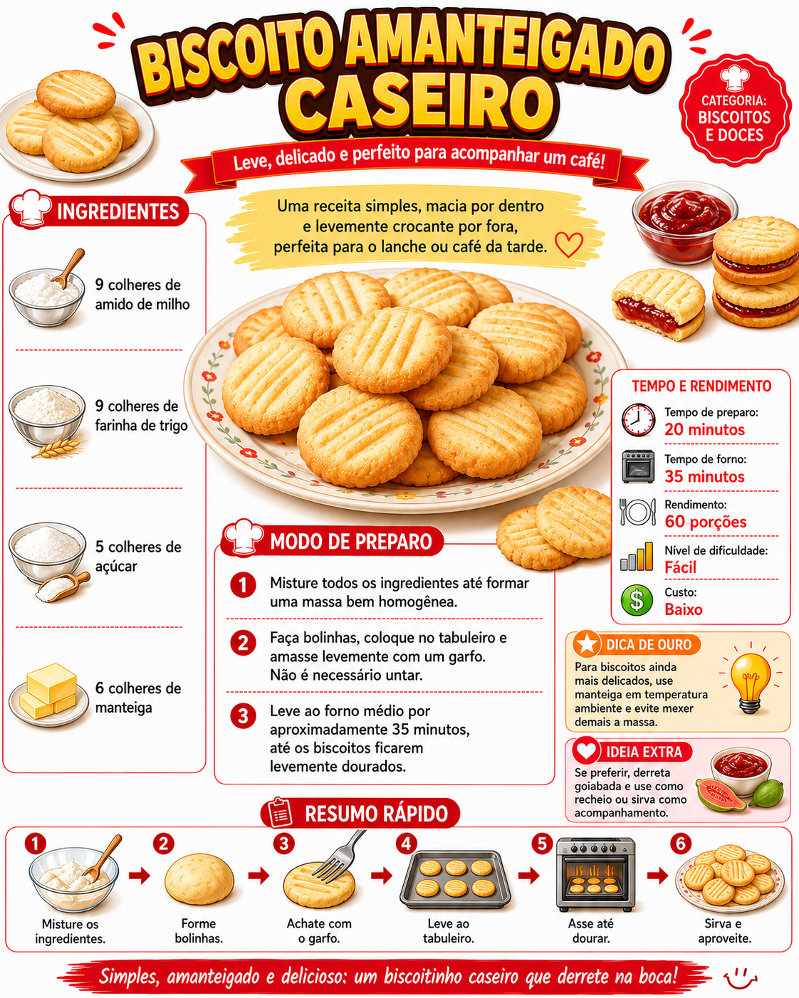 Biscoito Amanteigado Caseiro