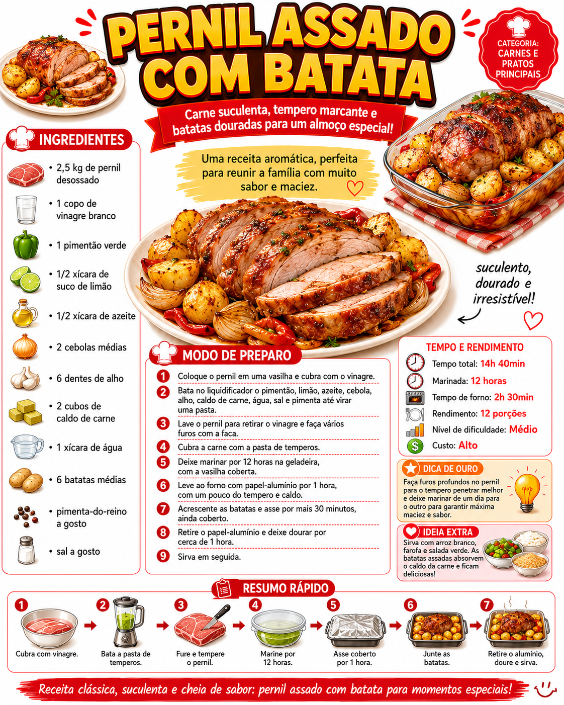 Pernil Assado com Batata