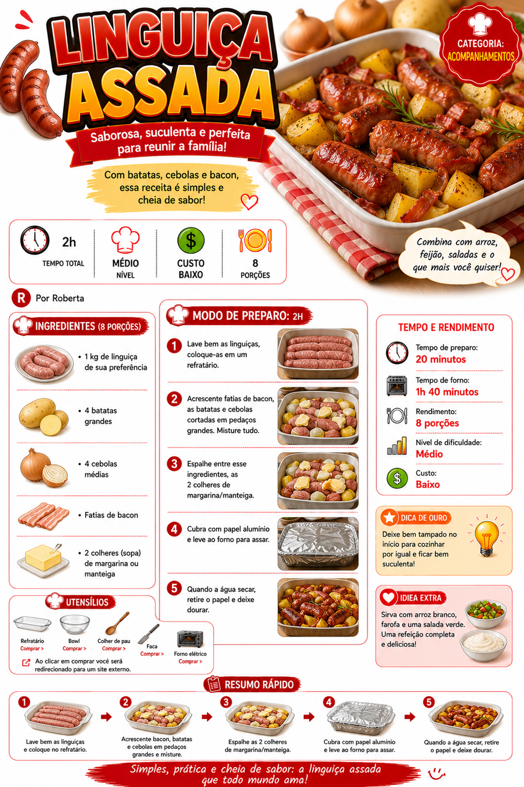 Linguiça Assada
