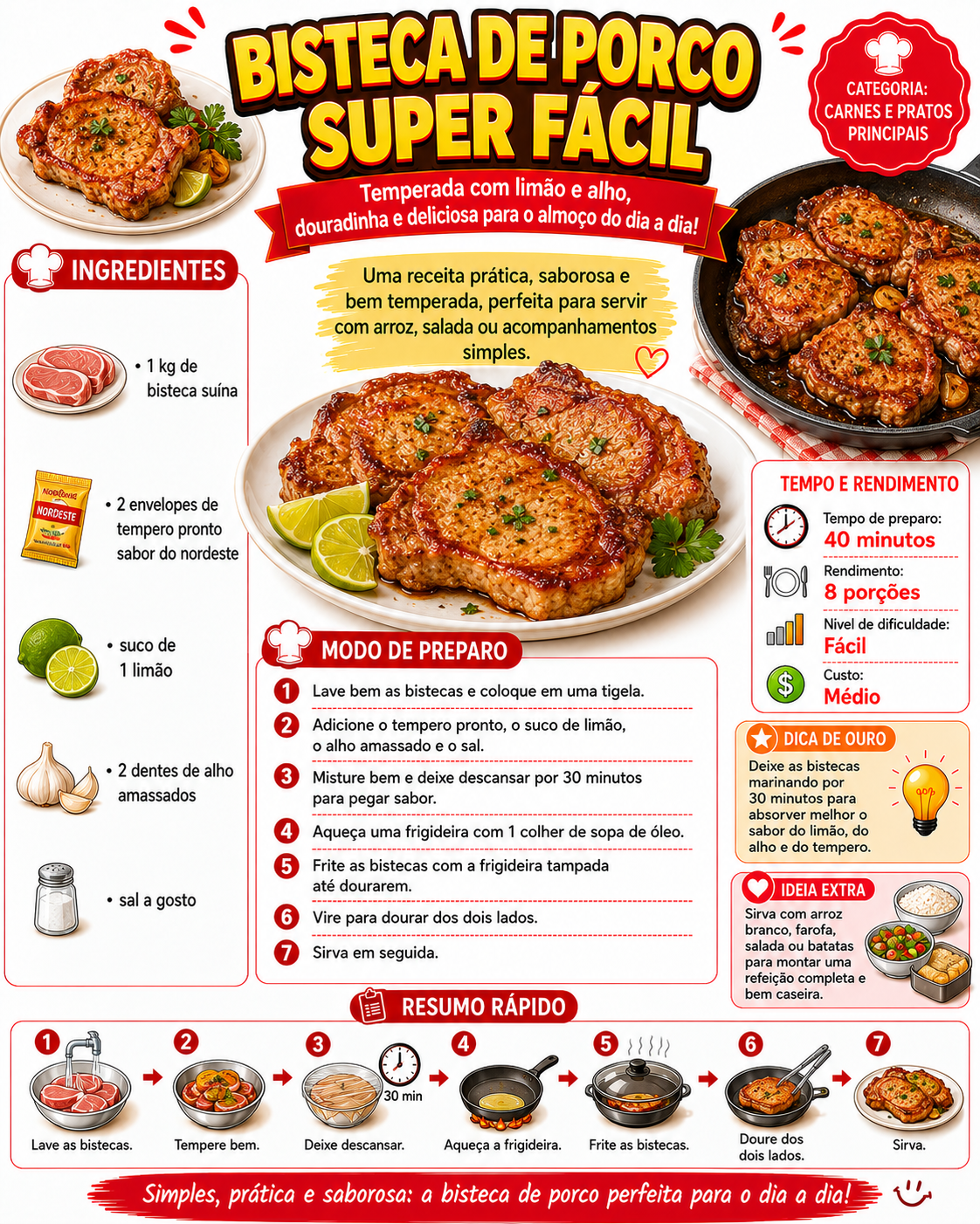 Bisteca de Porco Fácil