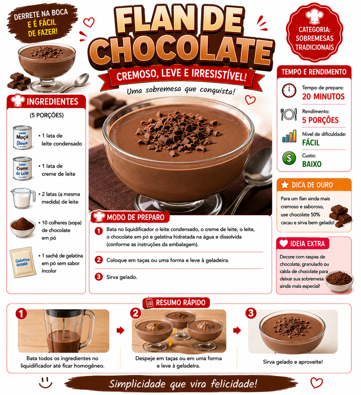 Flan de Chocolate