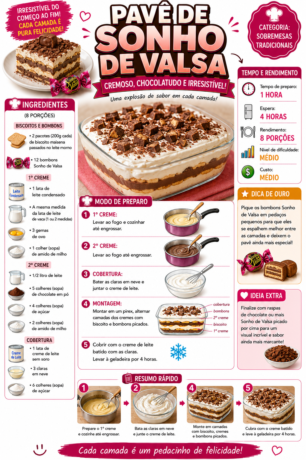 Pavê de Sonho de Valsa