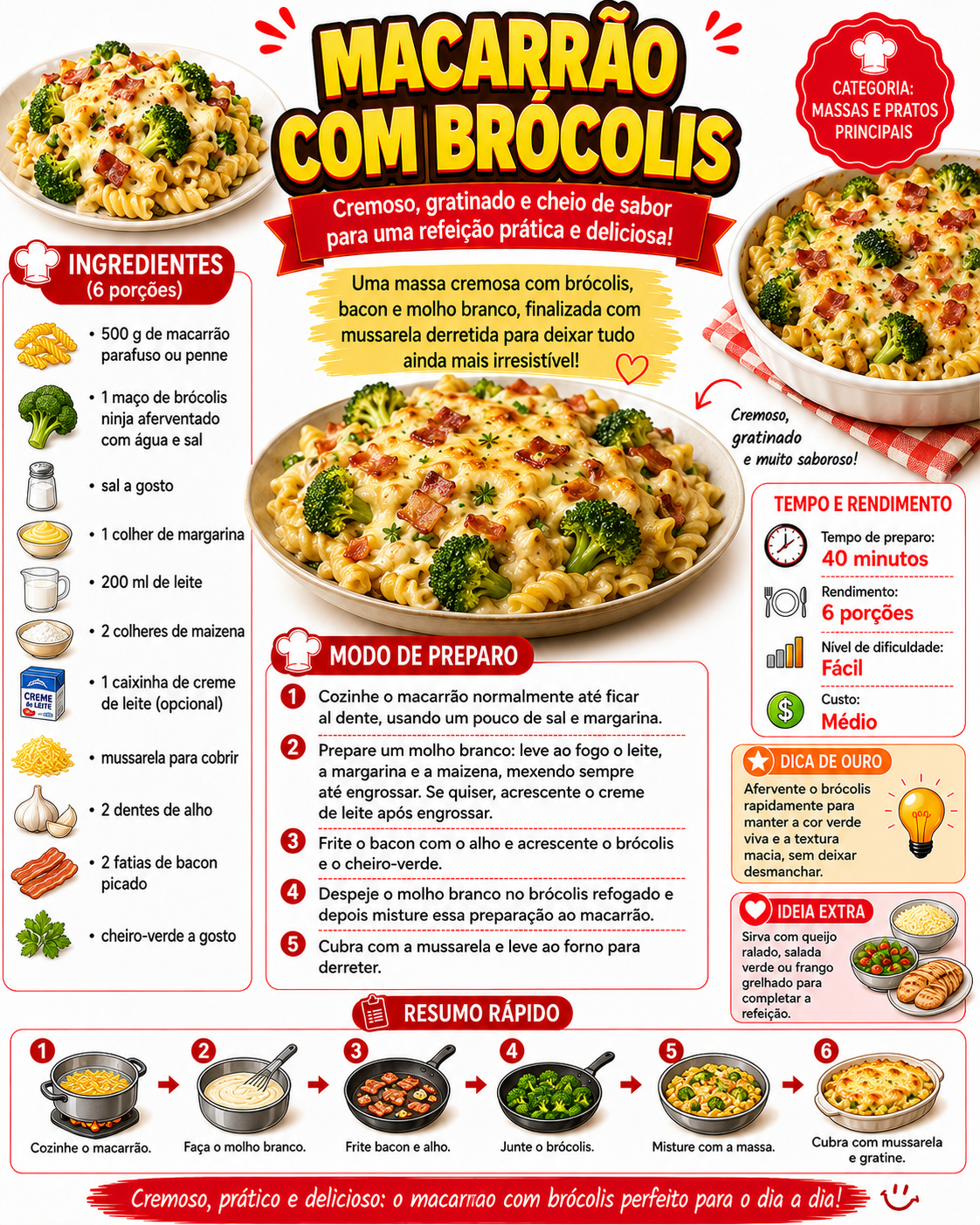 Macarrão com Brócolis