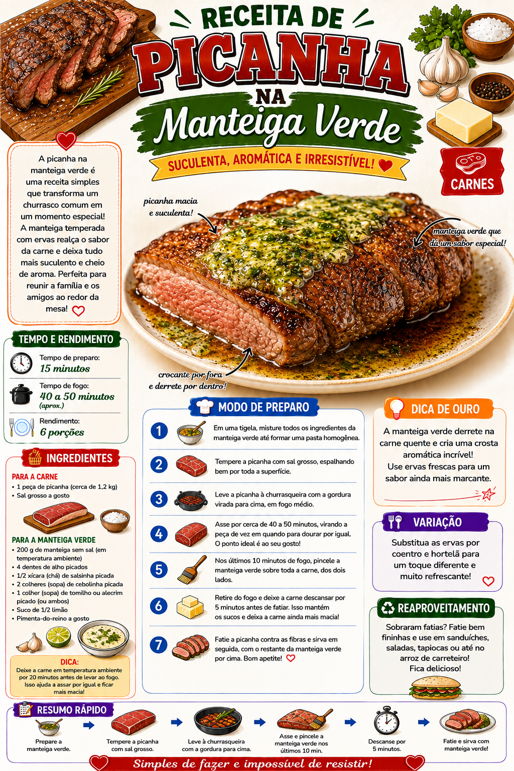 Picanha na Manteiga Verde