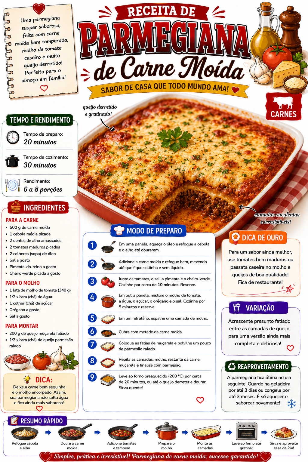 Parmegiana de Carne Moída