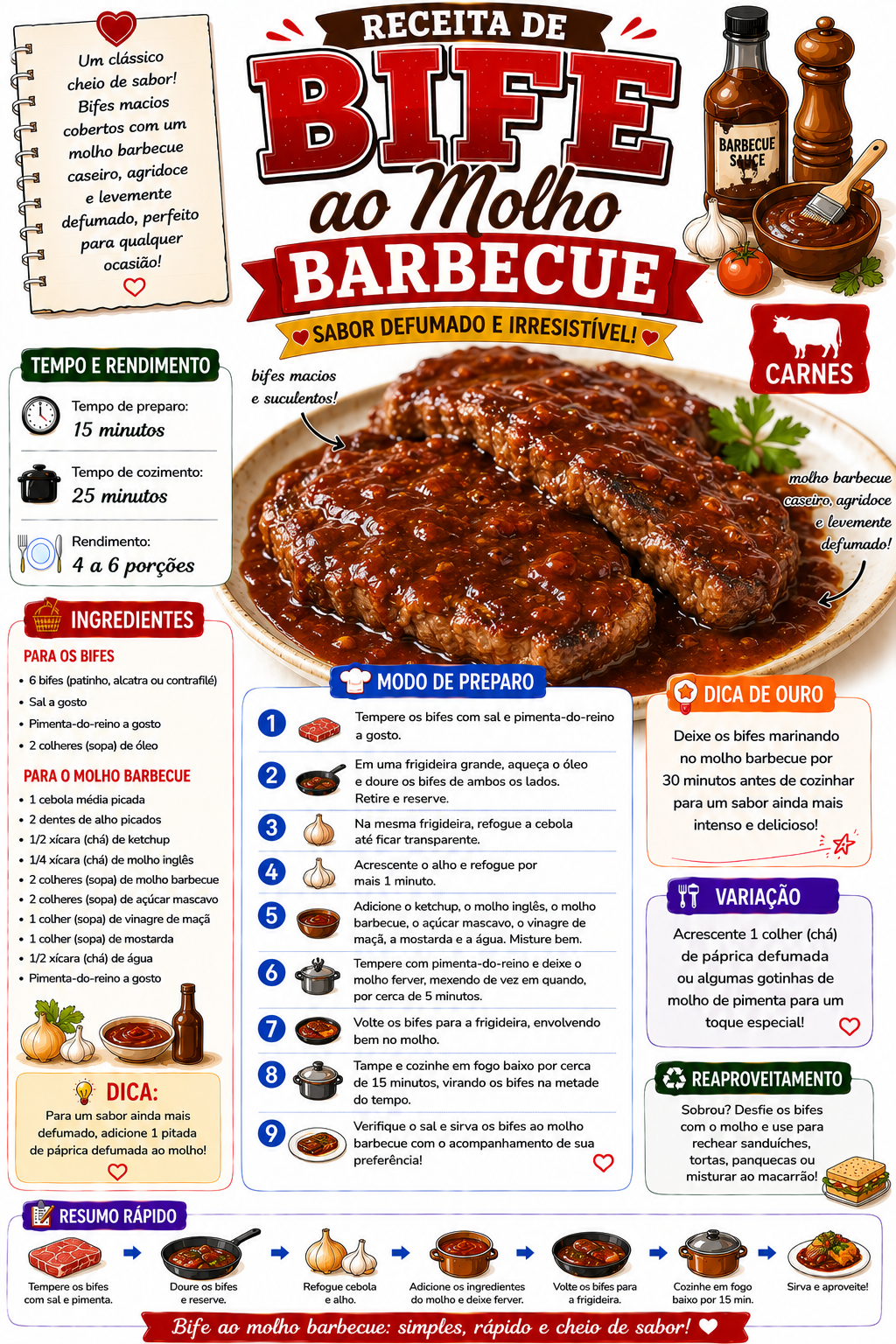 Bife ao Molho Barbecue