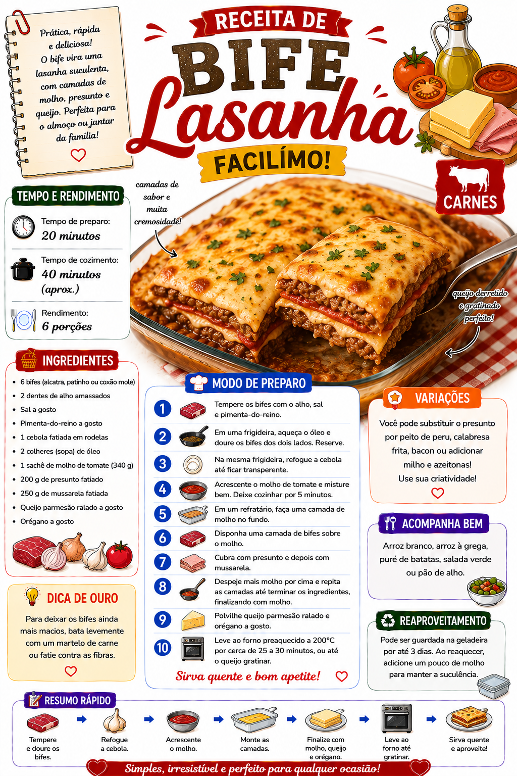 Bife Lasanha Facílimo