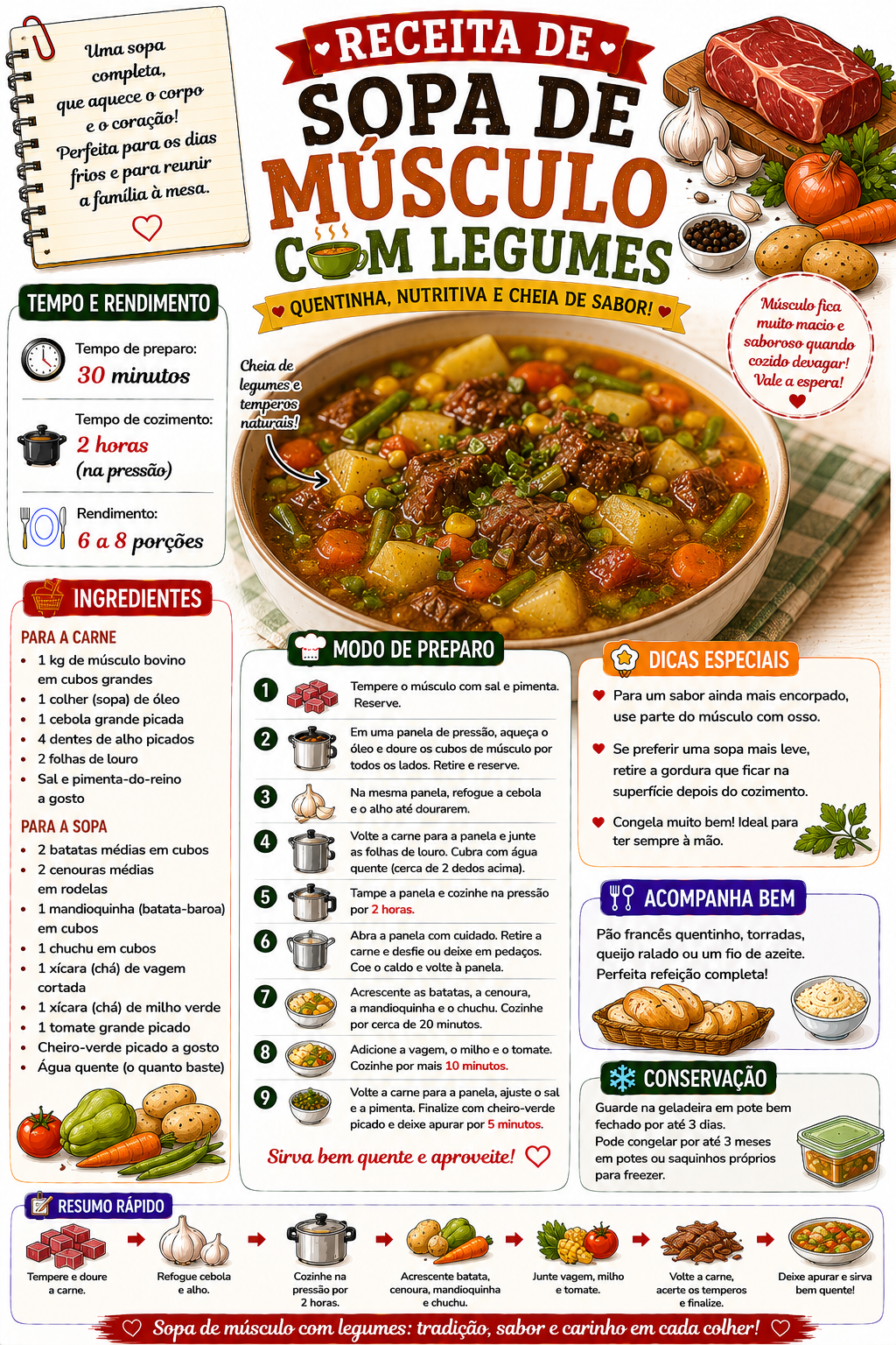 Sopa de Músculo com Legumes