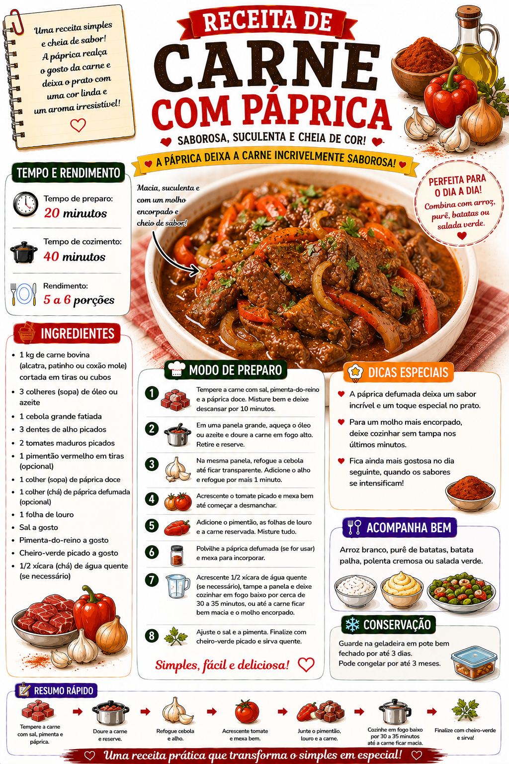 Carne com Páprica