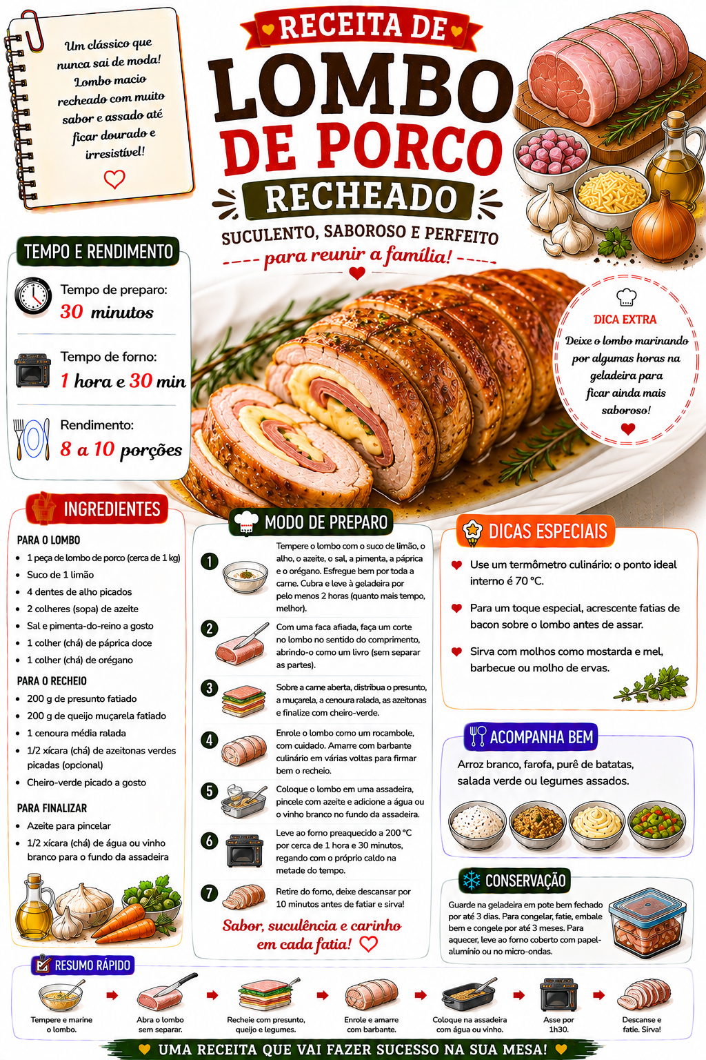 Lombo de Porco Recheado