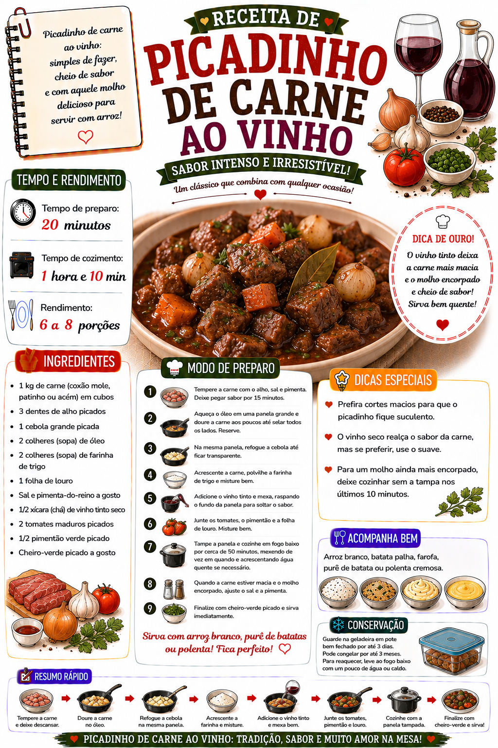 Picadinho de Carne ao Vinho