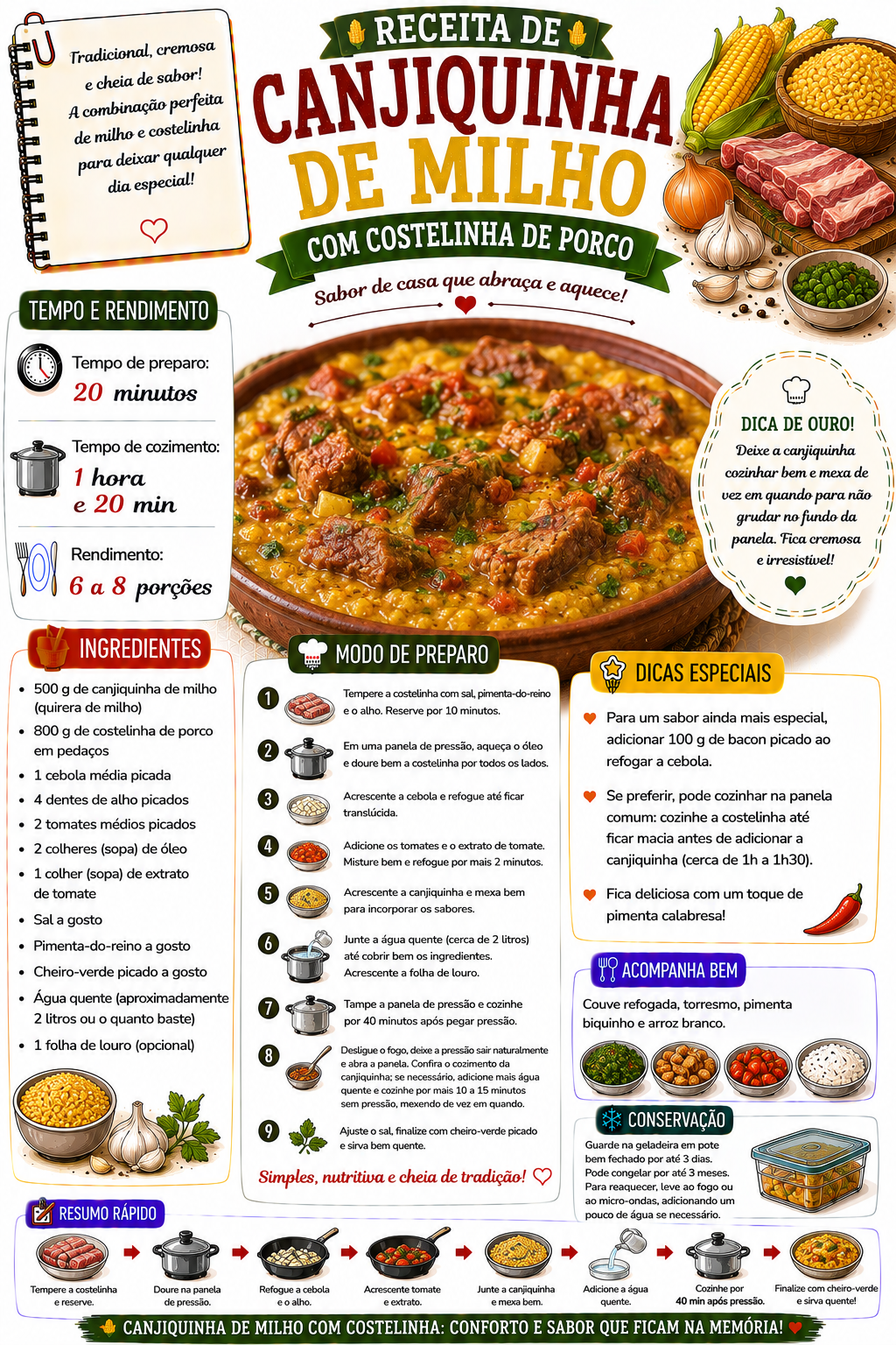 Canjiquinha de Milho com Costelinha de Porco