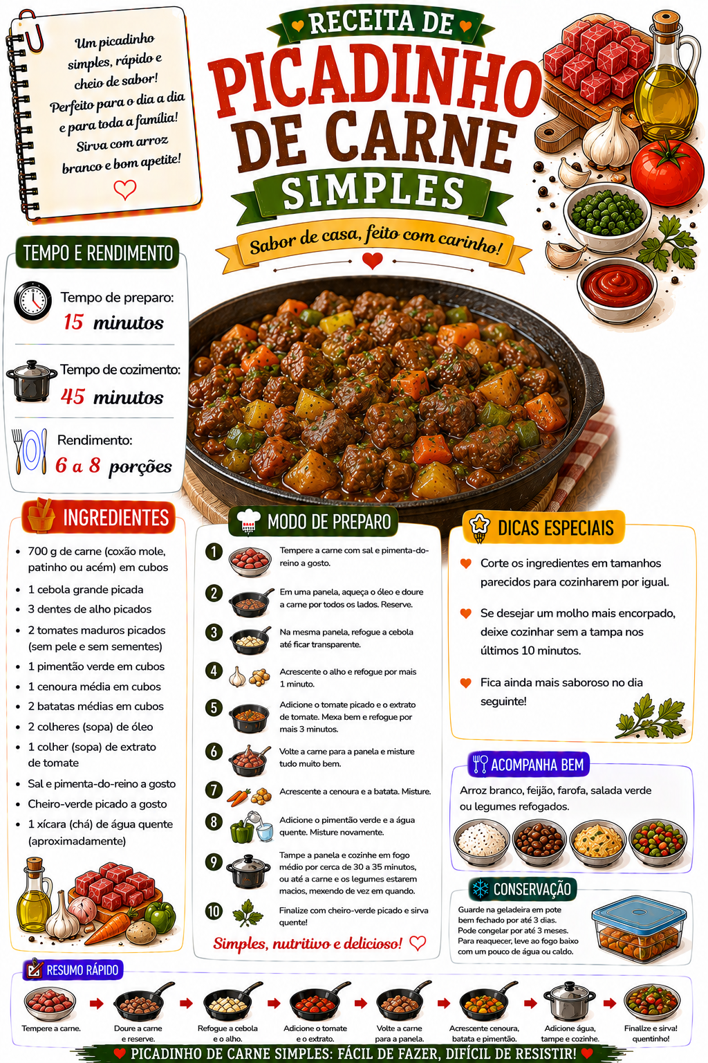 Picadinho de Carne Simples