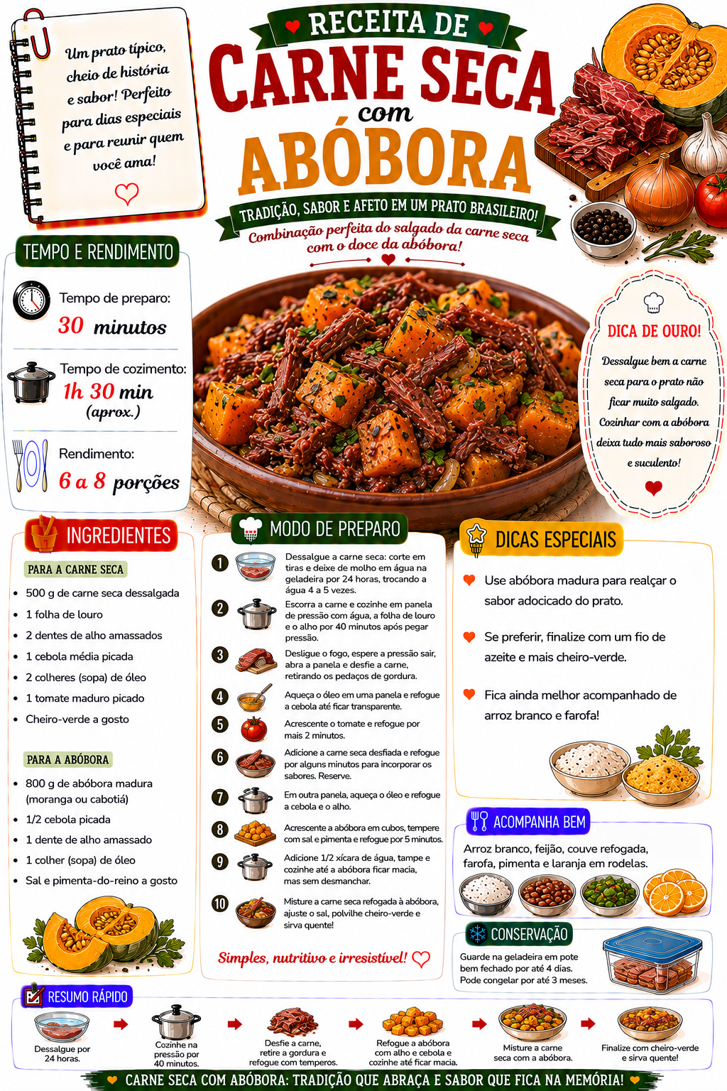 Carne Seca com Abóbora