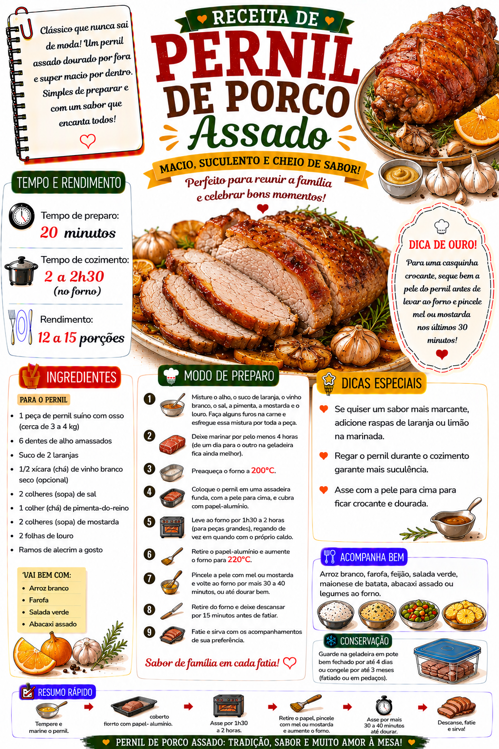 Pernil de Porco Assado