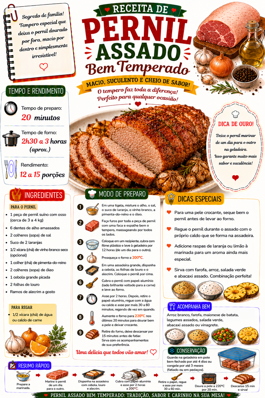 Pernil Assado Bem Temperado