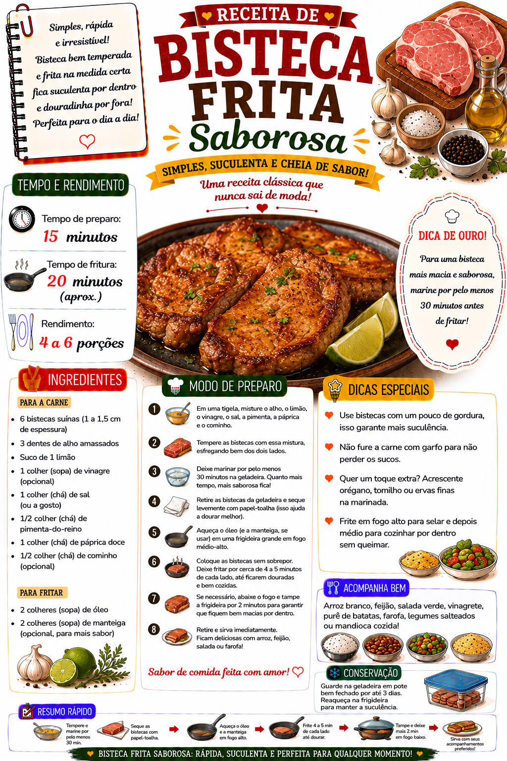 Bisteca Frita Saborosa