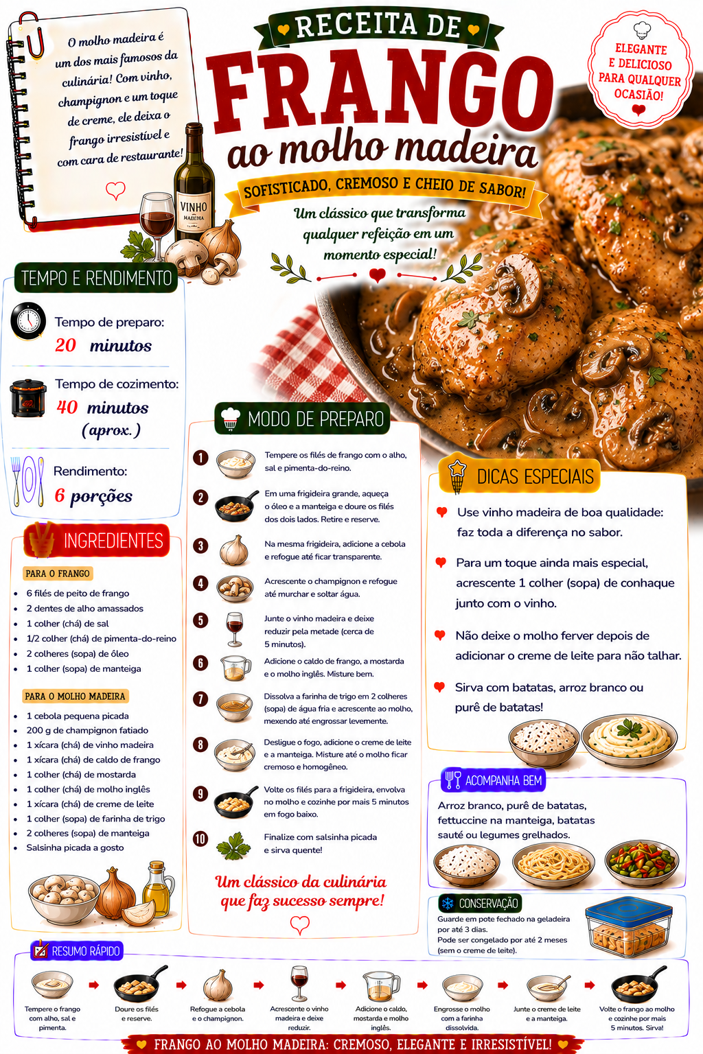 Frango ao Molho Madeira