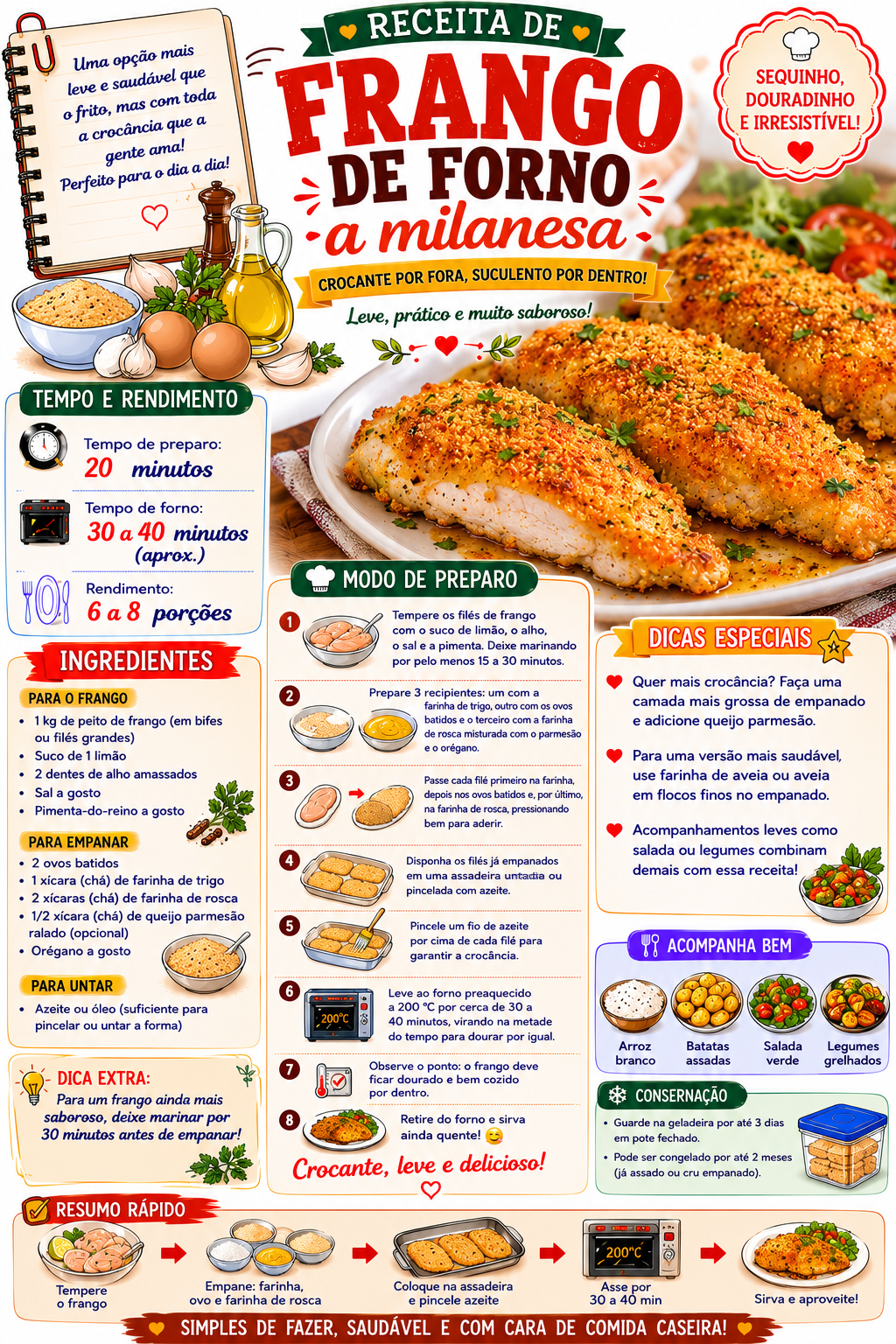 Frango de Forno à Milanesa
