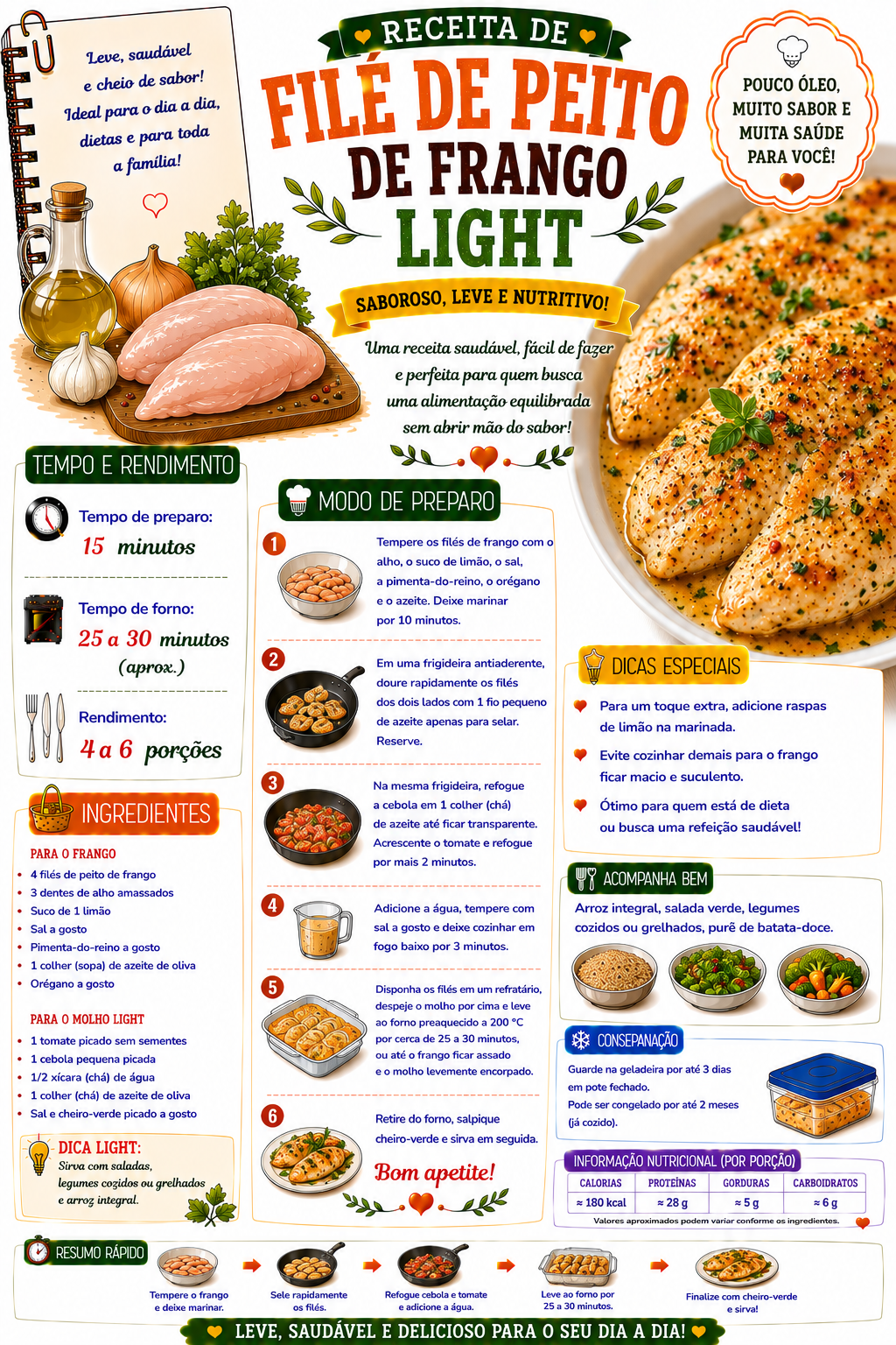 Filé de Peito de Frango Light