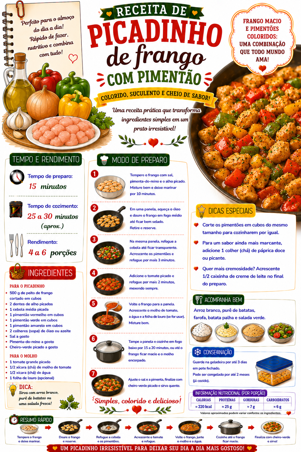 Picadinho de Frango com PImentão