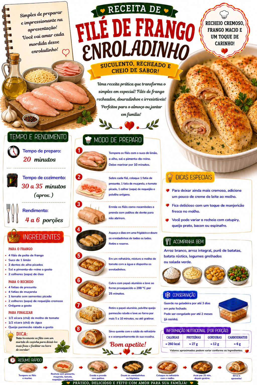 Filé de Frango Enroladinho