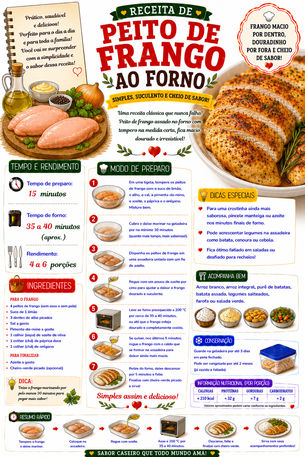Peito de Frango ao Forno