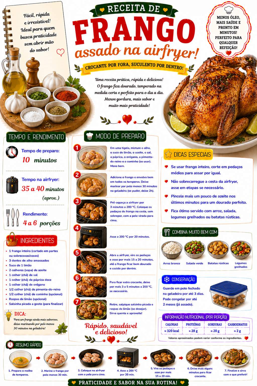 Frango Assado na Airfryer