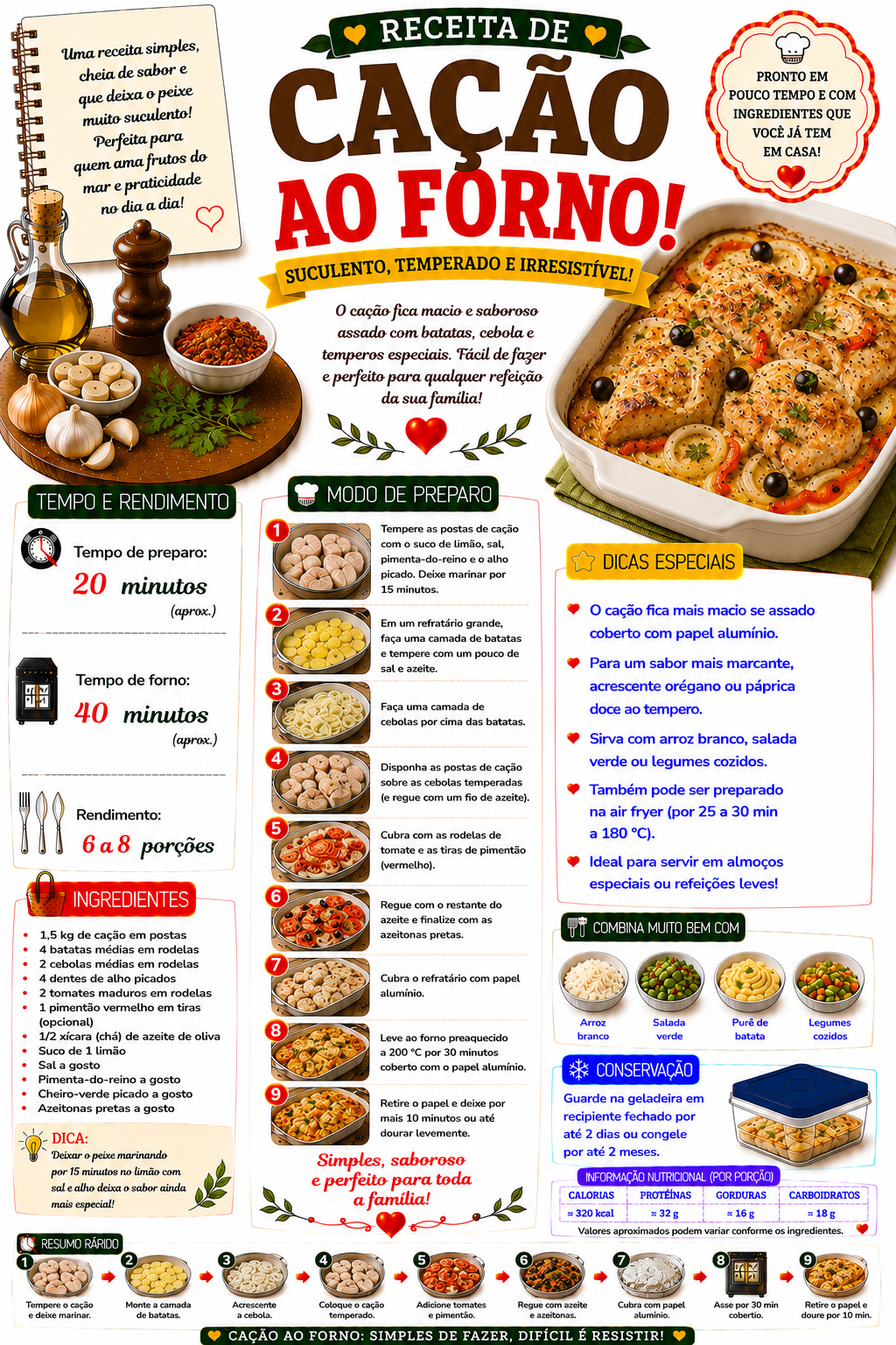 Cação ao Forno