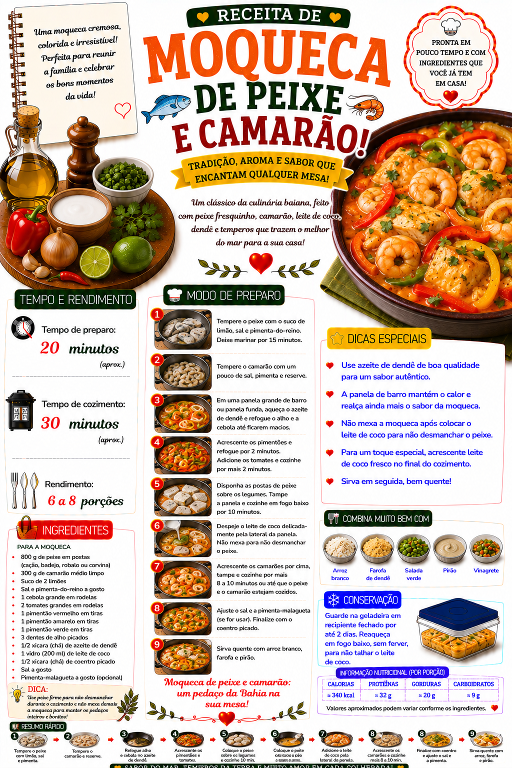 Moqueca de Peixe e Camarão