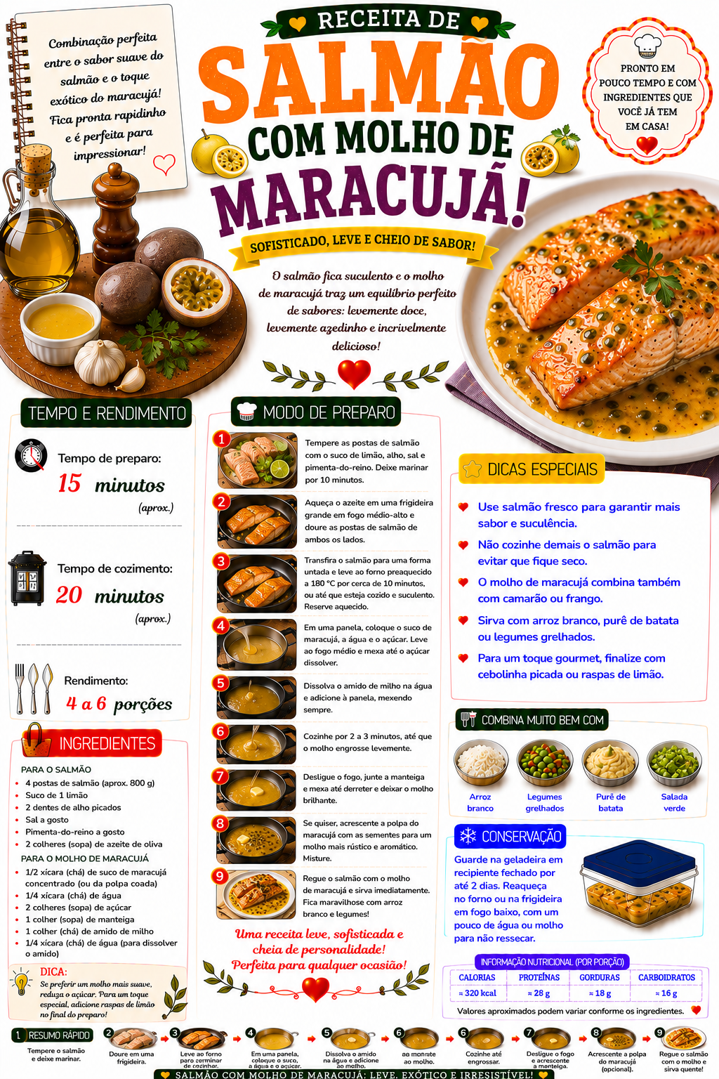 Salmão com Molho de Maracujá