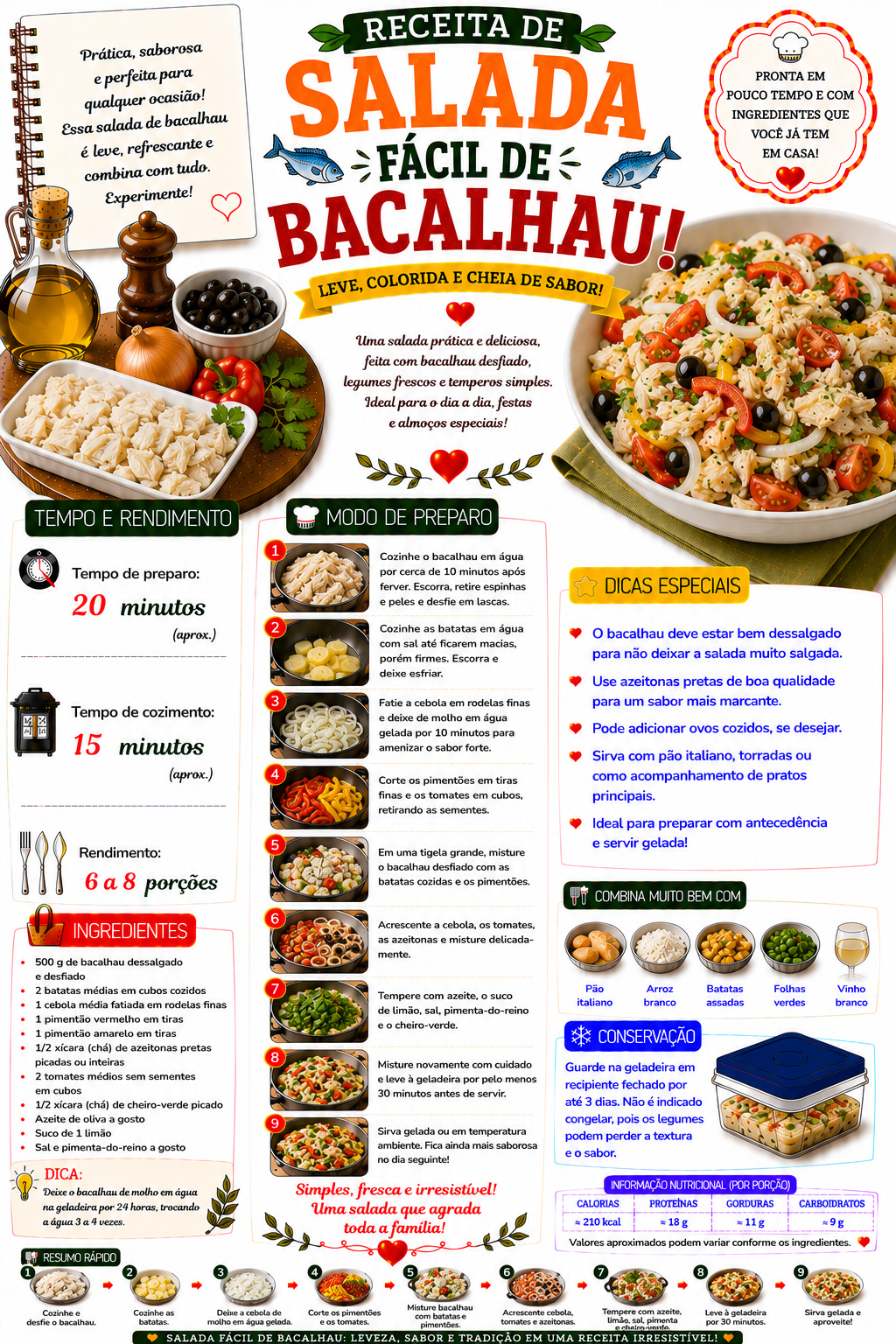 Salada Fácil de Bacalhau