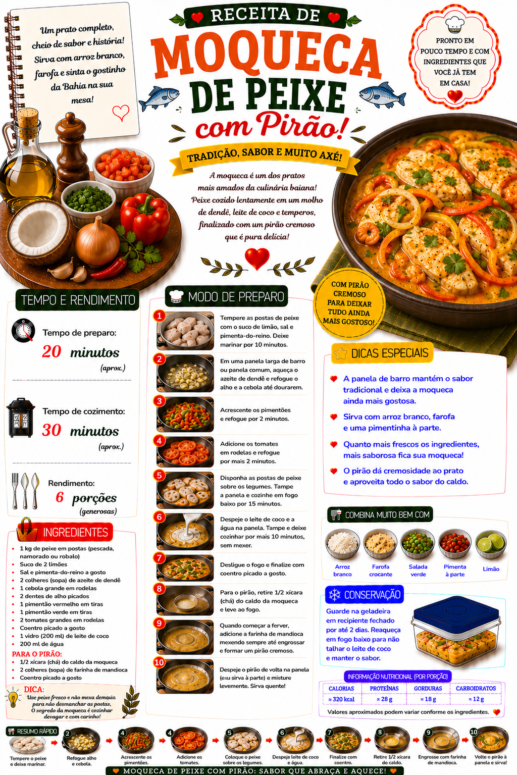Moqueca de Peixe com Pirão