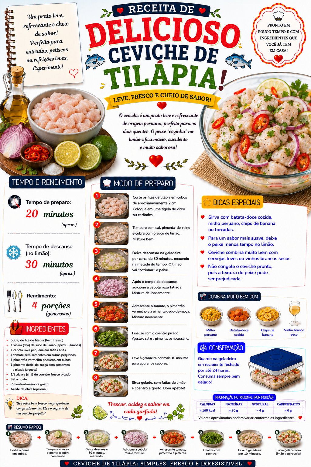 Delicioso Ceviche de Tilápia