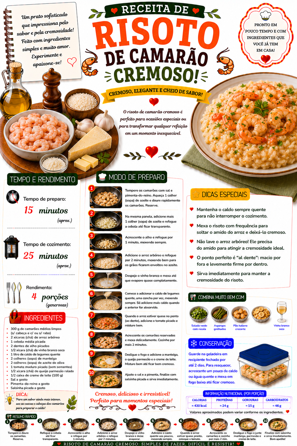 Risoto de Camarão Cremoso
