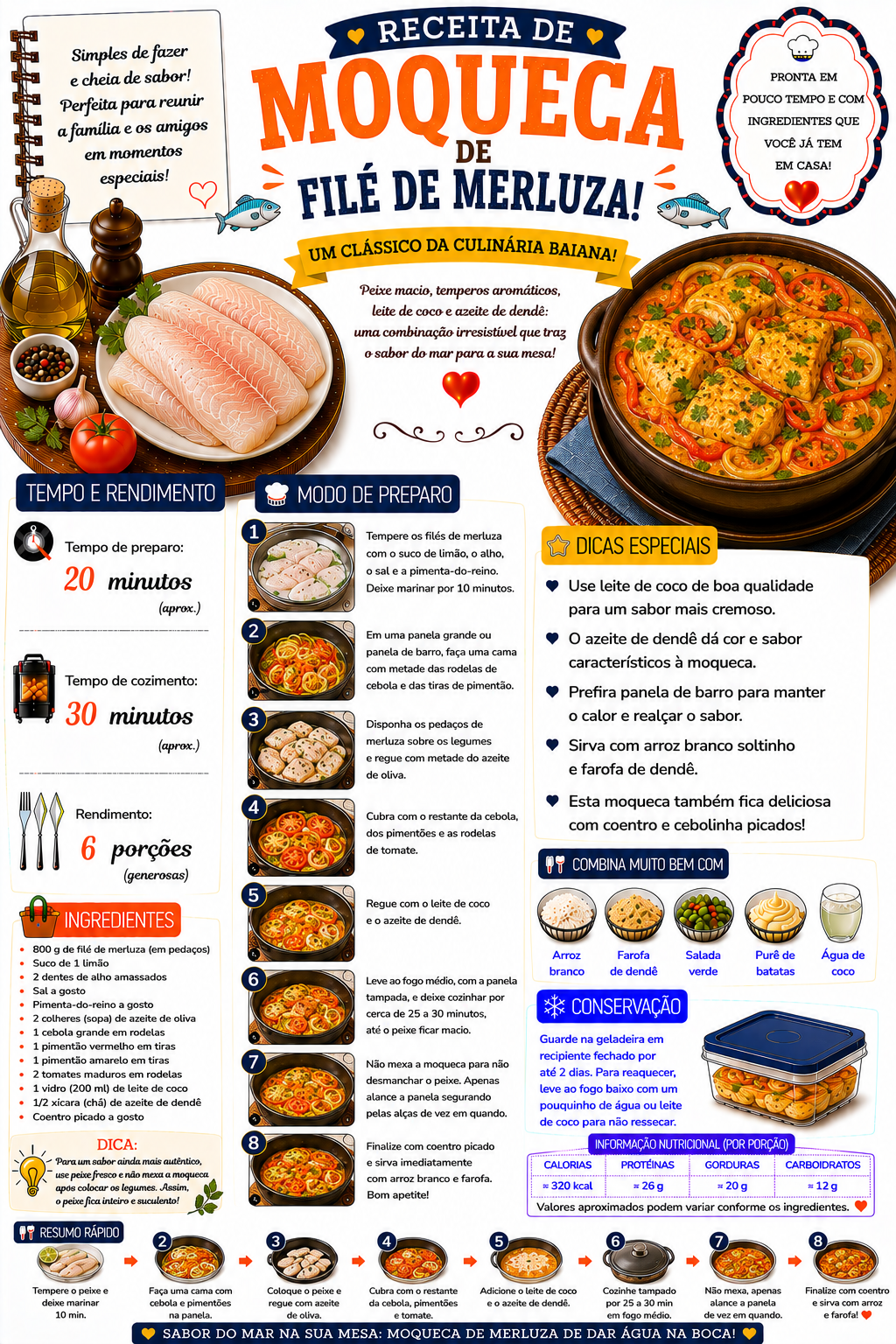 Moqueca de Filé de Merluza