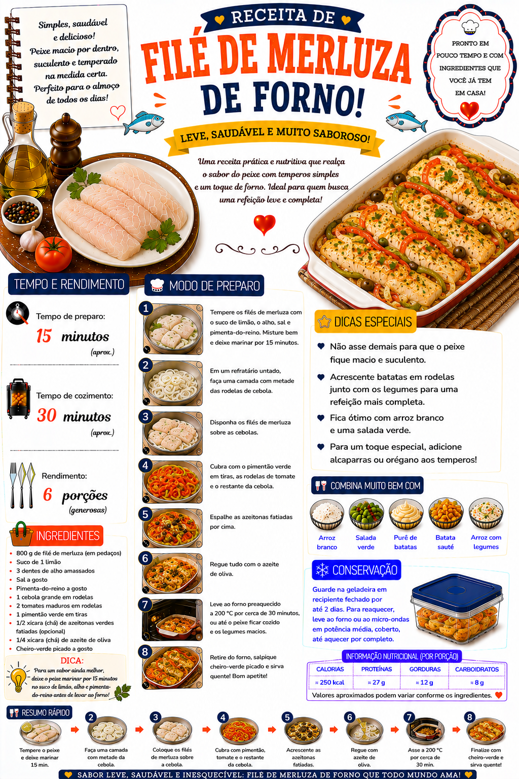 Filé de Merluza de Forno