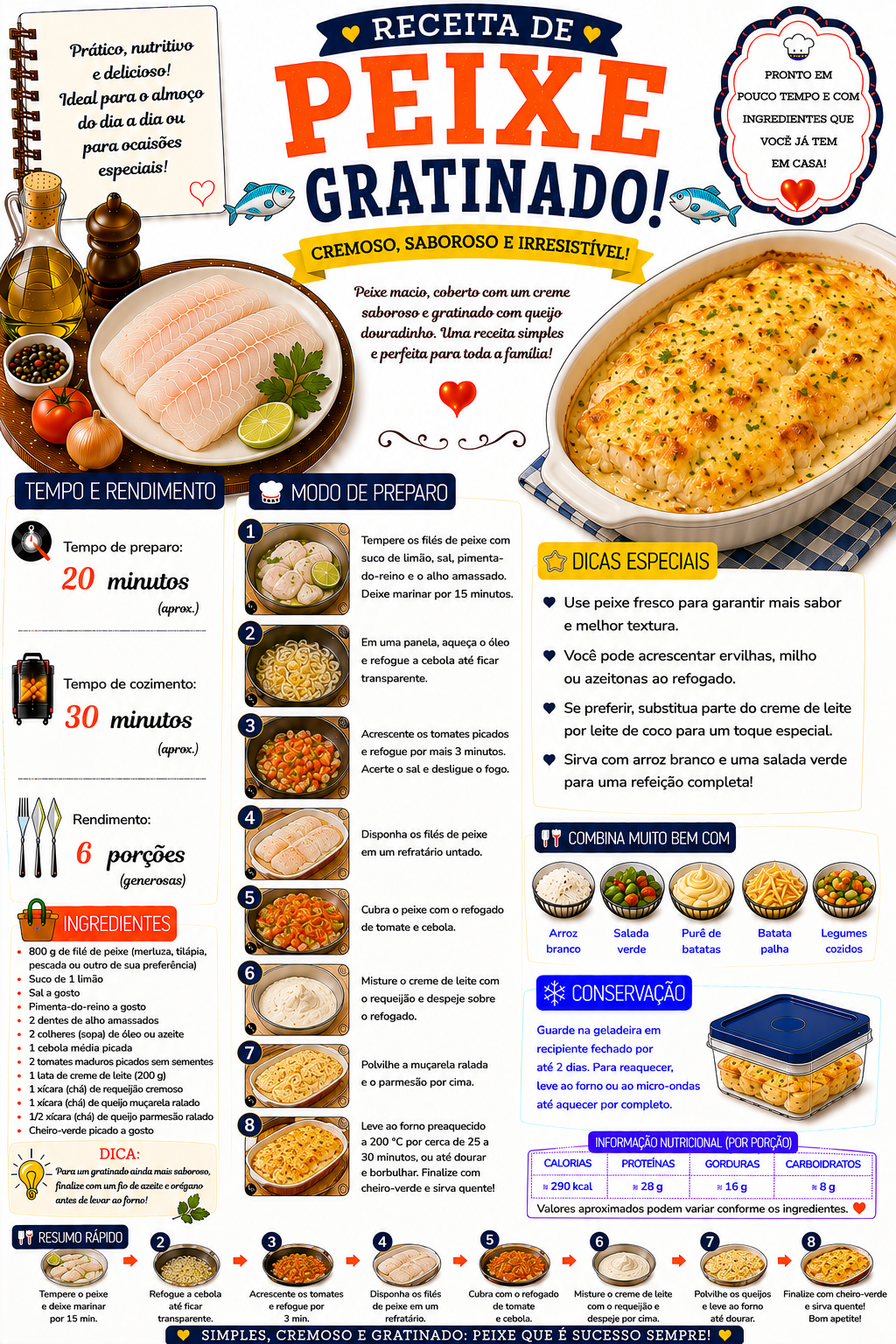 Peixe Gratinado