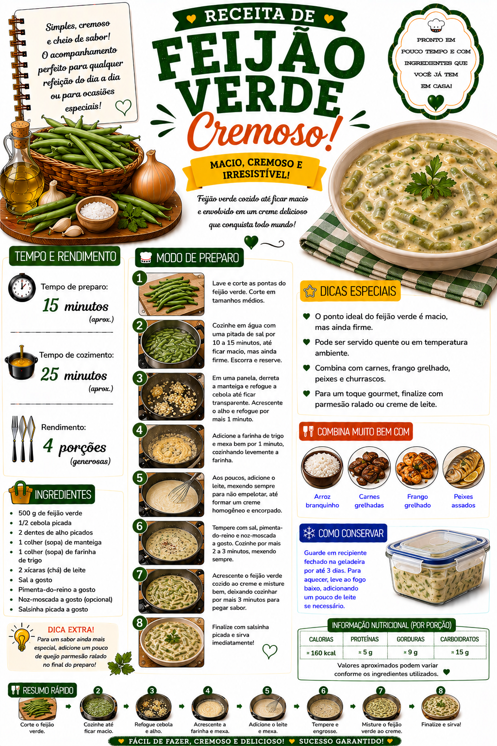 Feijão Verde Cremoso
