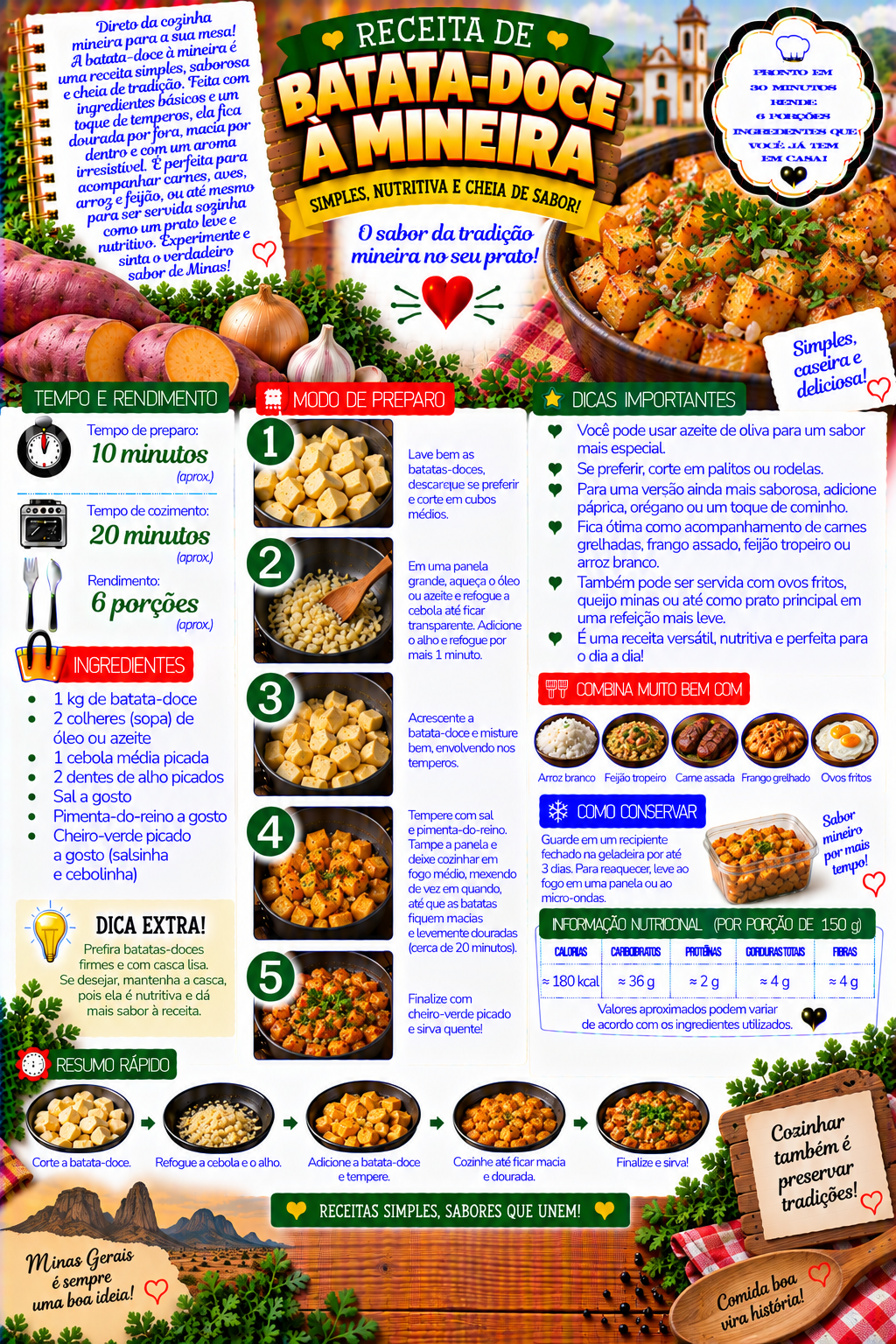 Batata Doce à Mineira