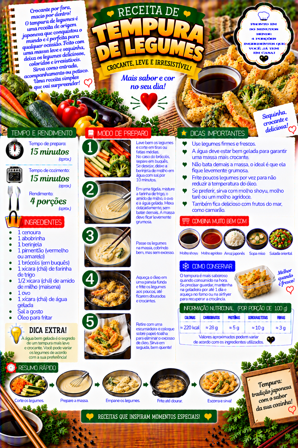 Tempurá de Legumes
