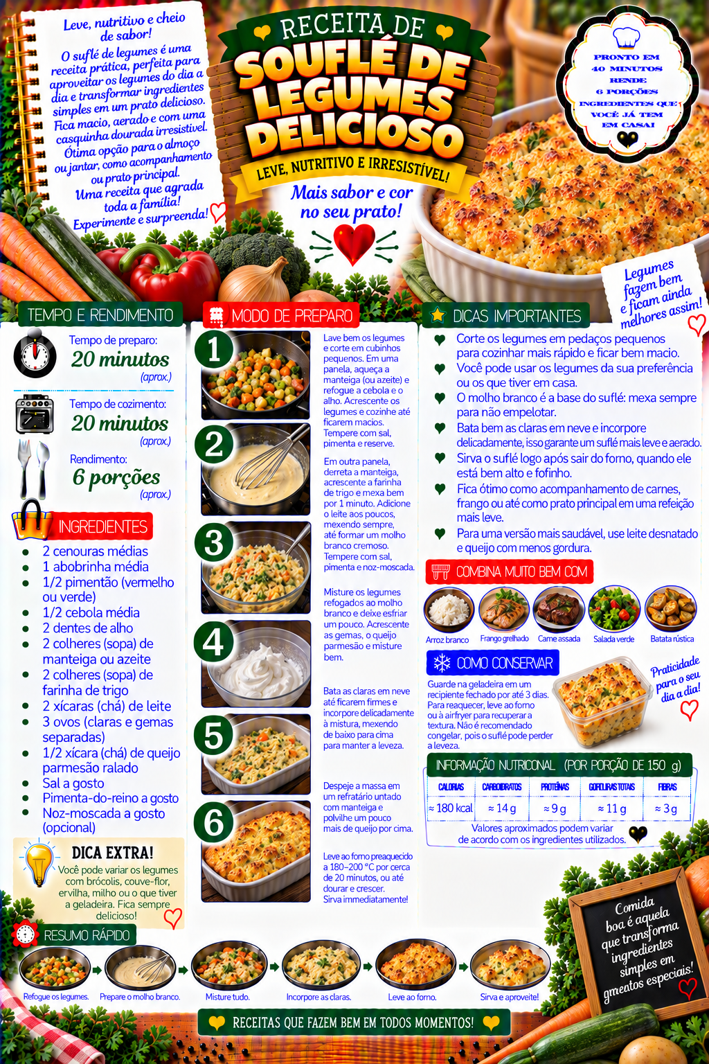 Souflé de Legumes Delicioso