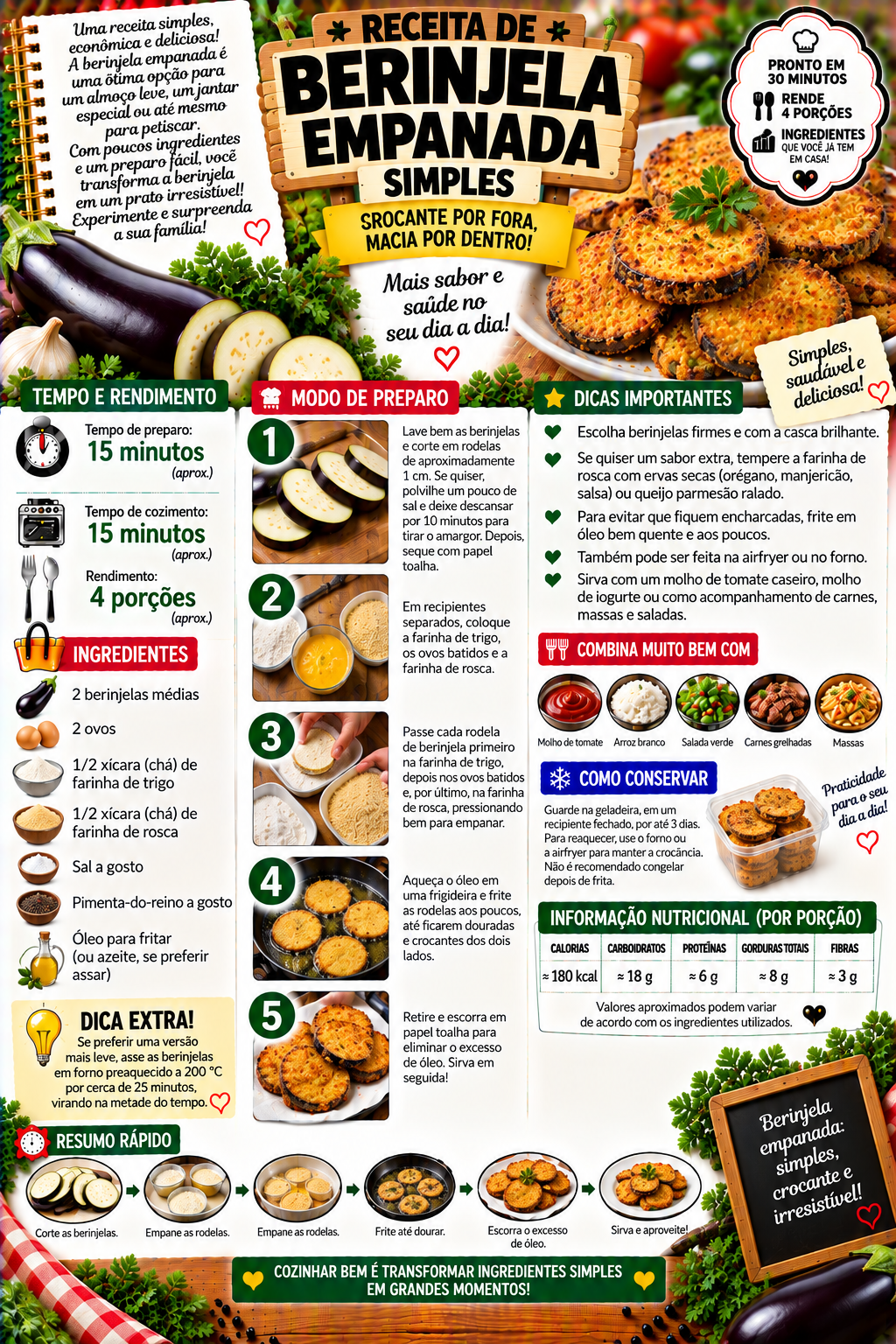 Berinjela Empanada Simples