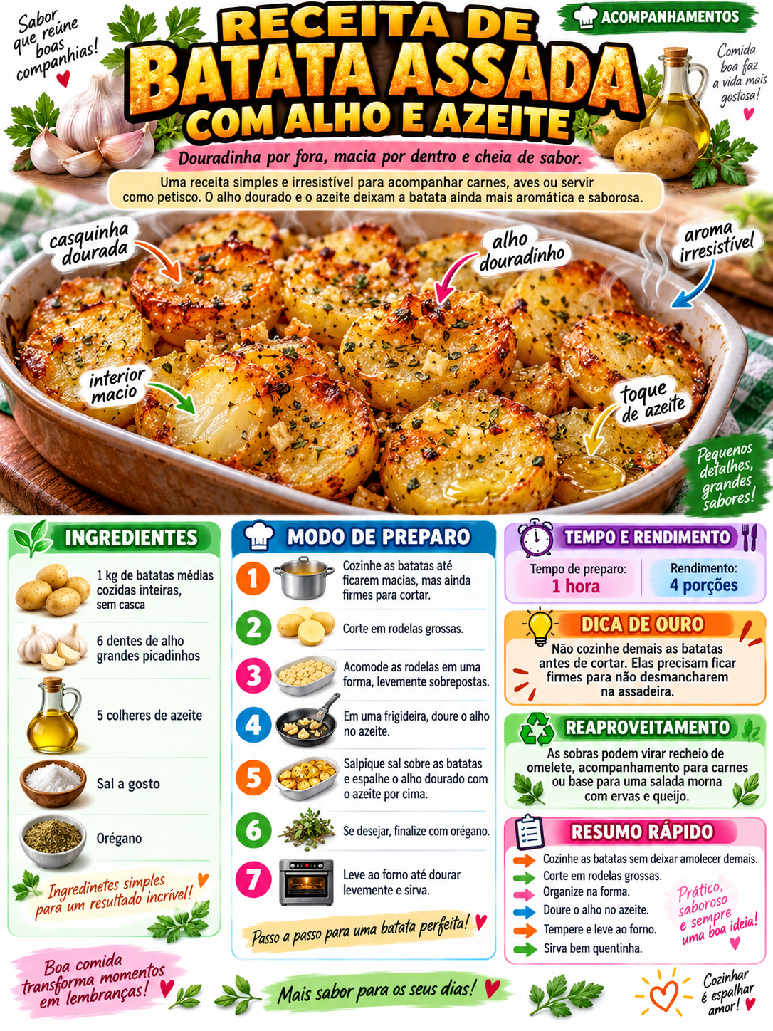 Batata Assada com Alho e Azeite