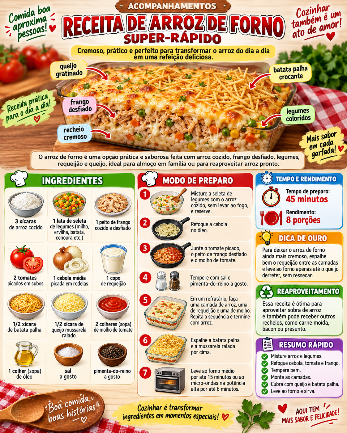 Arroz de Forno Super Rápido