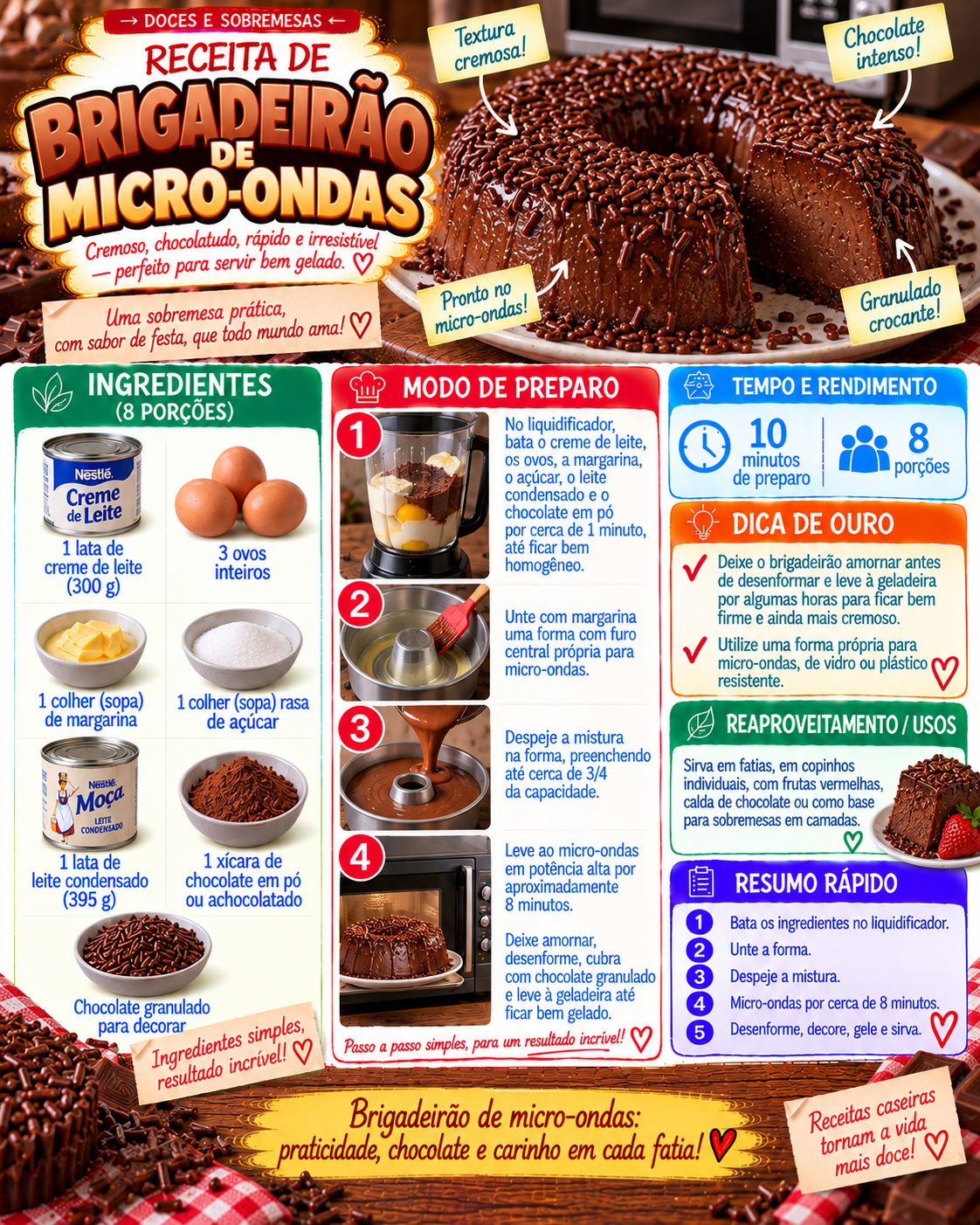 Brigadeirão de Micro-Ondas