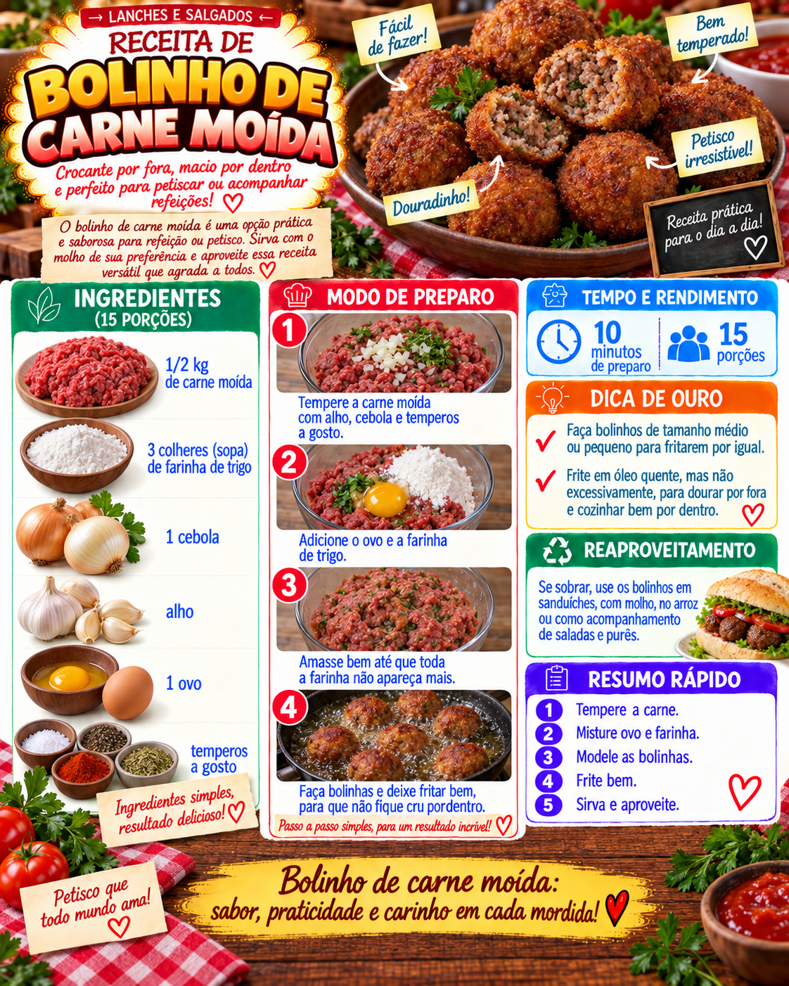 Bolinho de Carne Moída