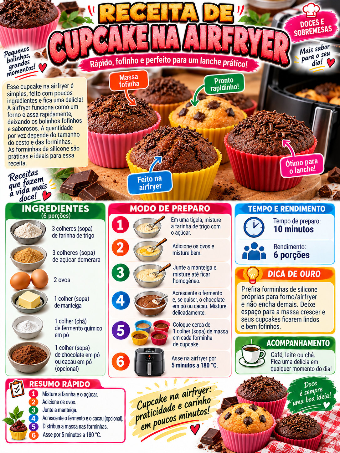 Cupcake na Airfryer