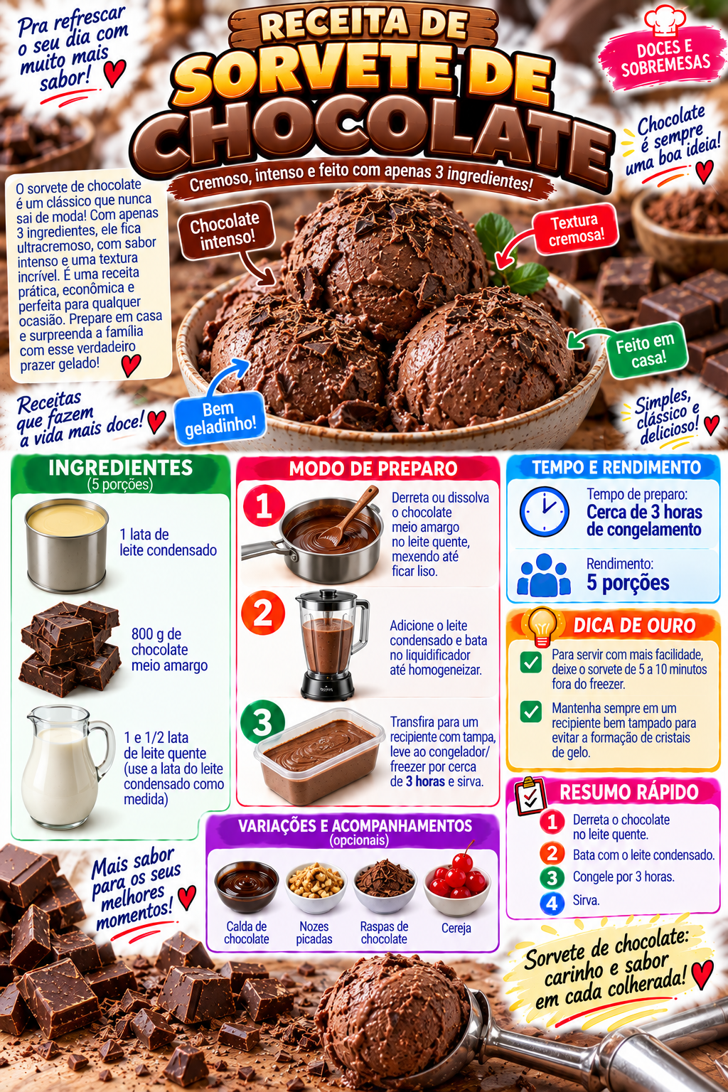 Sorvete de Chocolate